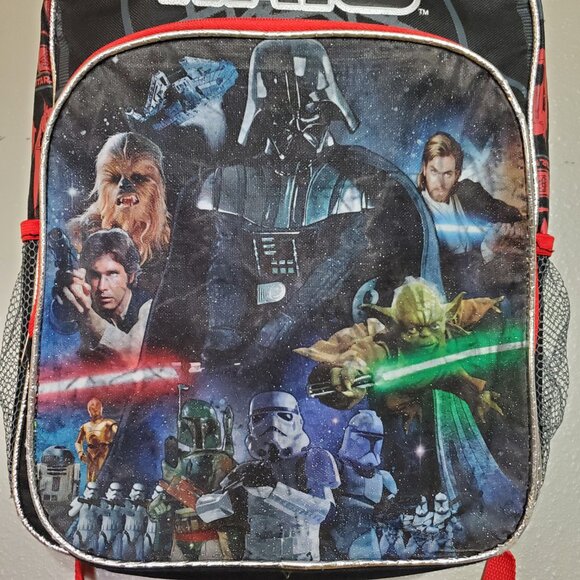 Star Wars Backpack Black Red Kids School - Picture 8 of 12